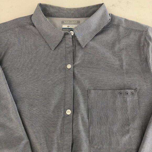Columbia Performance Fishing Gear Lg Slv Omni Wick Shirt Blue Gray Sz XL NWOT - Picture 4 of 16